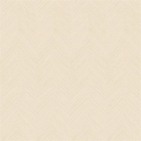 Herringbone Cream & Beige Natural Grasscloth Wallpaper
