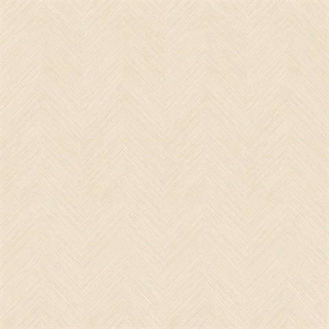 Herringbone Cream & Beige Natural Grasscloth Wallpaper