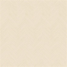 Herringbone Cream & Beige Natural Grasscloth Wallpaper