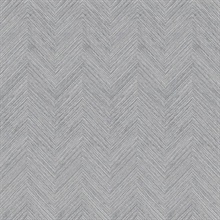 Herringbone Grey & Taupe Natural Grasscloth Wallpaper