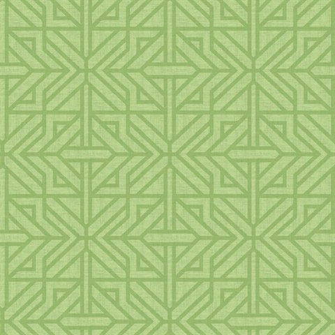 Hesper Green Geometric Art Deco Trellis Wallpaper
