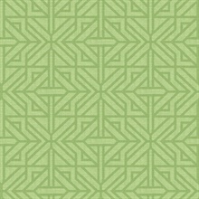 Hesper Green Geometric Art Deco Trellis Wallpaper