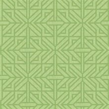 Hesper Green Geometric Art Deco Trellis Wallpaper