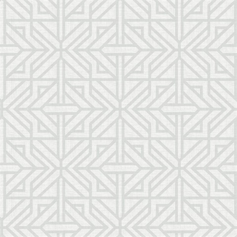 Hesper Grey Geometric Art Deco Trellis Wallpaper
