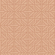 Hesper Rust Geometric Art Deco Trellis Wallpaper