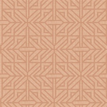 Hesper Rust Geometric Art Deco Trellis Wallpaper