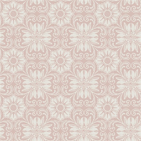 Hessle Pink Floral Wallpaper