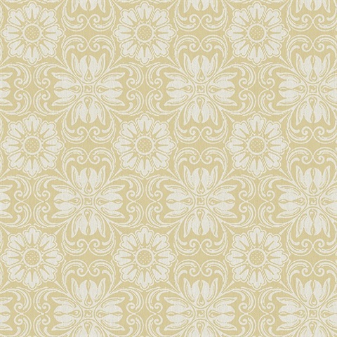 Hessle Yellow Floral Wallpaper