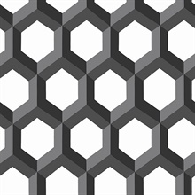 Hex Black Geometric Wallpaper