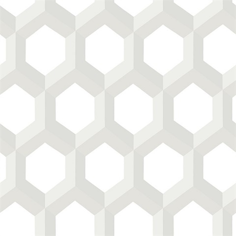 Hex Neutral Geometric Wallpaper