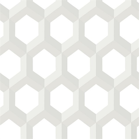 Hex Neutral Geometric Wallpaper