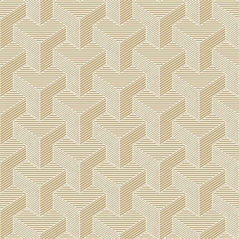 Hexahedron Wallpaper - Gold