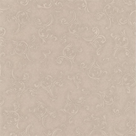 Highgate Taupe Embroidered Scroll