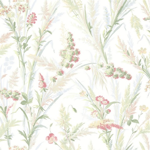 Hillaire Green Meadow Wallpaper
