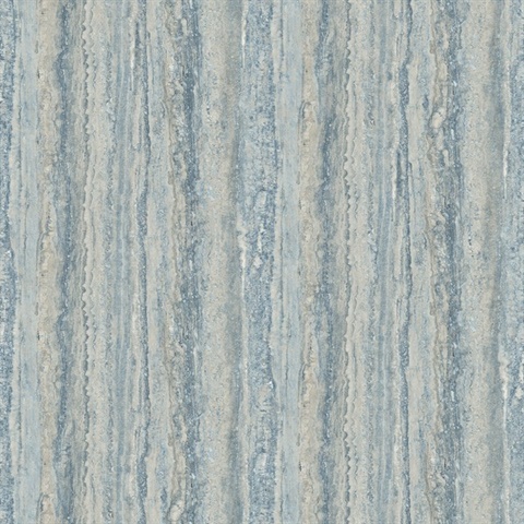 Hilton Blue Textured Marble Paper Wallpaper