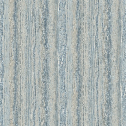 Hilton Blue Textured Marble Paper Wallpaper