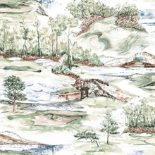 Hole In One Multicolor Scenic Wallpaper