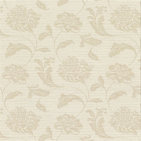 Holiday Beige Jacobean Vinyl Wallpaper