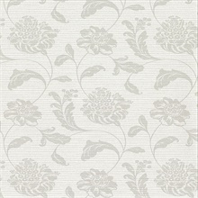 Holiday Light Grey Jacobean Vinyl Wallpaper