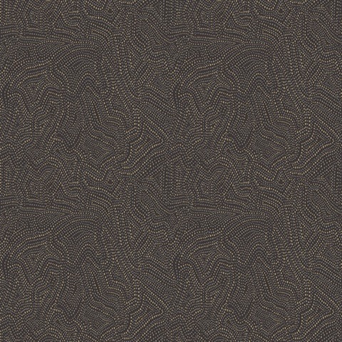 Hollenback Black Dotted Abstract Wallpaper