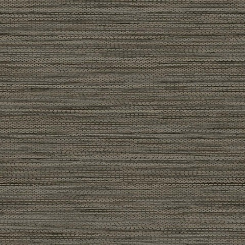Hollinwood Faux Horizontal Weave Coffee Wallpaper