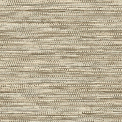 Hollinwood Faux Horizontal Weave Hazelnut Wallpaper