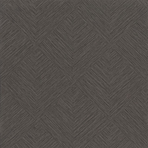 Hollis Charcoal Textured Diamond Wallpaper