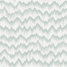 Holmby Seafoam Brushstroke Zigzag Wallpaper