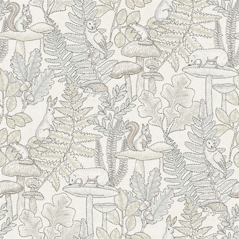 Holt Neutral Woodland Wallpaper