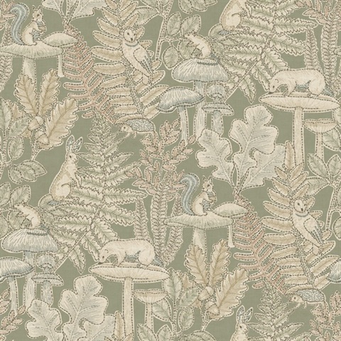 Holt Sage Woodland Wallpaper