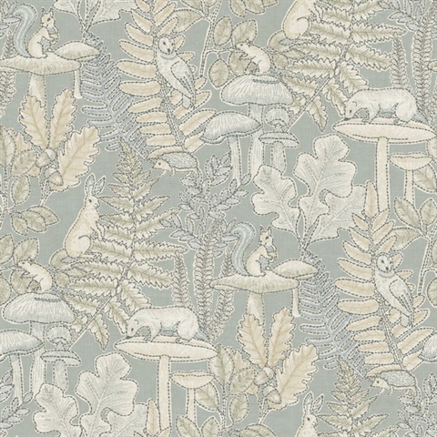 Holt Seafoam Woodland Wallpaper