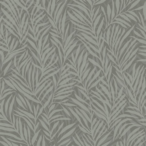 Holzer Dark Green Raised & Textured Glitter Fern  Wallpaper