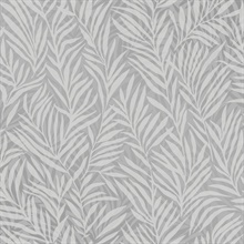 Holzer Grey Raised & Textured Glitter Fern  Wallpaper