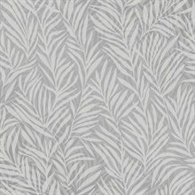 Holzer Grey Raised &amp; Textured Glitter Fern  Wallpaper