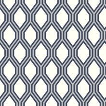 Honeycomb Navy Geometric