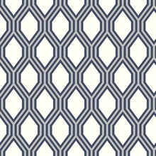 Honeycomb Navy Geometric