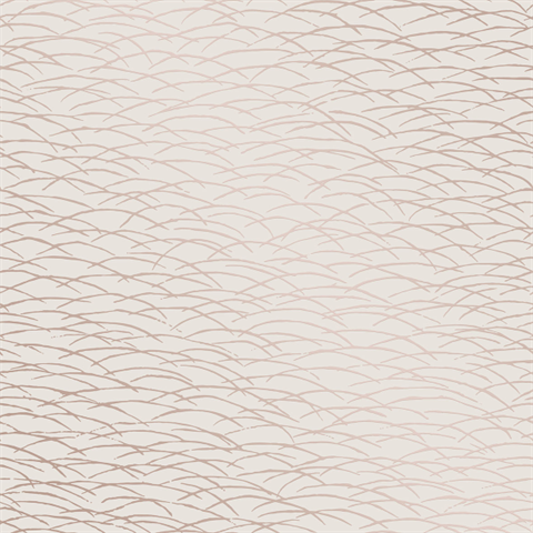 Hono Rose Gold Abstract Wave Wallpaper