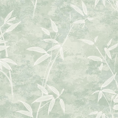 Honshu Bamboo Botanical Seafoam Wallpaper