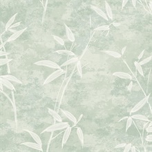 Honshu Bamboo Botanical Seafoam Wallpaper