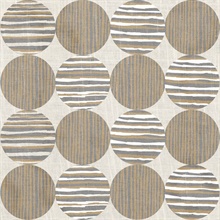 Horizon Circles Brown Peel and Stick Wallpaper