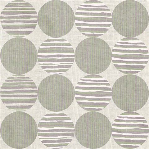 Horizon Circles Green Peel and Stick Wallpaper
