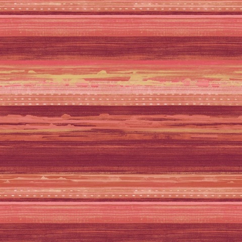 Horizon Horizontal Modern Stripe Candy Apple Wallpaper