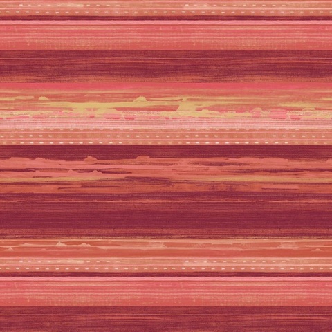 Horizon Horizontal Modern Stripe Candy Apple Wallpaper