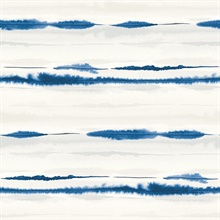 Horizon Stripe Stripes Blue Oasis Peel and Stick Wallpaper
