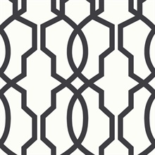 Hourglass Trellis Wallpaper - Black