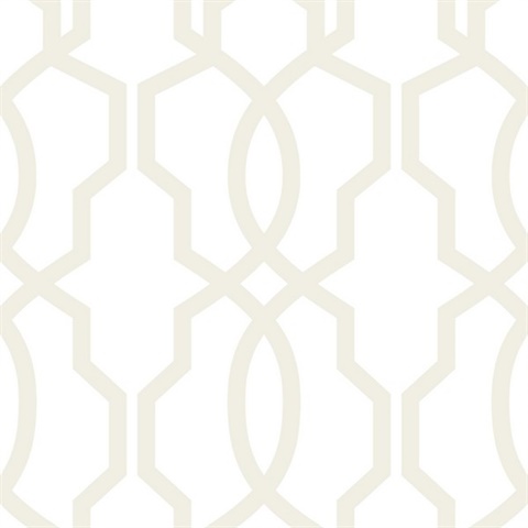 Hourglass Trellis Wallpaper - Pearl