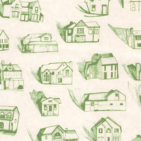 houses green/cream