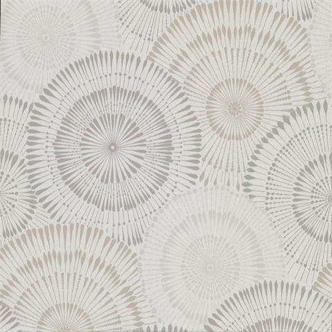 Howe Neutral Medallions Wallpaper