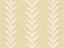 Huanzhu Leaf Stripe Oyster Gold Sisal Wallpaper