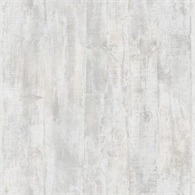 Huck Light Grey Weathered Vertical Wood Plank Wallpaper